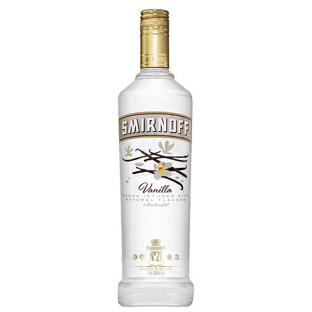 lot 9045 image: (4) Smirnoff Vanilla Flavored Vodka Smirnoff Vanilla, 750 mL