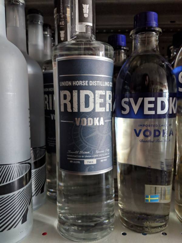 lot 9056 image: (2) 750ML Union Horse Distilling Co Rider Vodka 40 Perc 80 Proof
