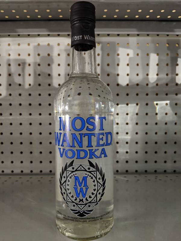 lot 9064 image: (7) 750mL Most Wanted Vodka 40 Perc Alc By Vol 80 Proof. Retail 13.99 Per Bottle