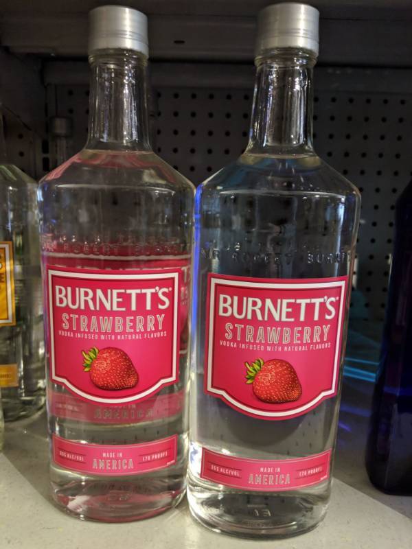 lot 9085 image: (2) 750mL Burnetts Strawberry Vodka Infused With Natural Flavors 35 Perc Alc By Vol 70 Proof