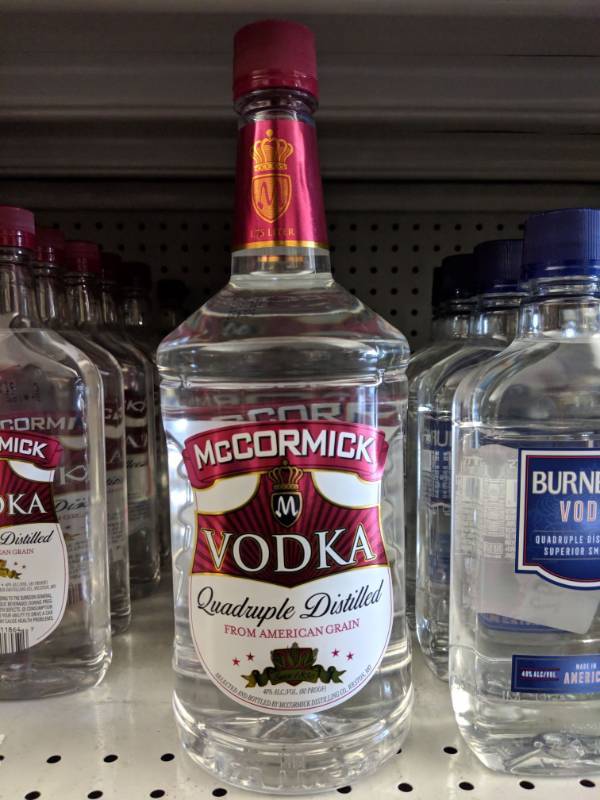 lot 9093 image: (5) 1.75L McCormick Vodka Quadruple Distilled From American Grain, Retail Value Of One Bottle 14.99