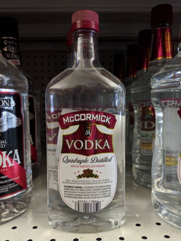 lot 9096 image: (3) 750ML McCormick Vodka Quadruple Distilled From American Grain 40Perc Alc By Vol 80 Proof