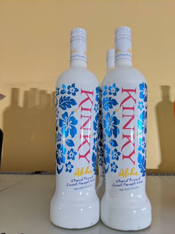 lot 9123 image: (3) 750 ML Kinky Aloha Liquor A Tropical fusion Of Coconut Pineapple And Lime
