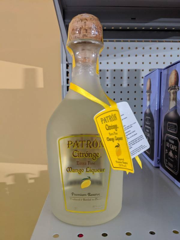 lot 9161 image: (1) 750mL Patron Citronge Extra Fine Mango Liqueur 35 Per Alc By Vol 70 Proof