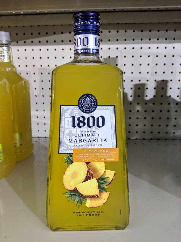 lot 9167 image: (1) 1.75L 1800 Tequila 1800 Pinapple Margarita Rtd 9.95 Perc Alc By Vol 19.9proof