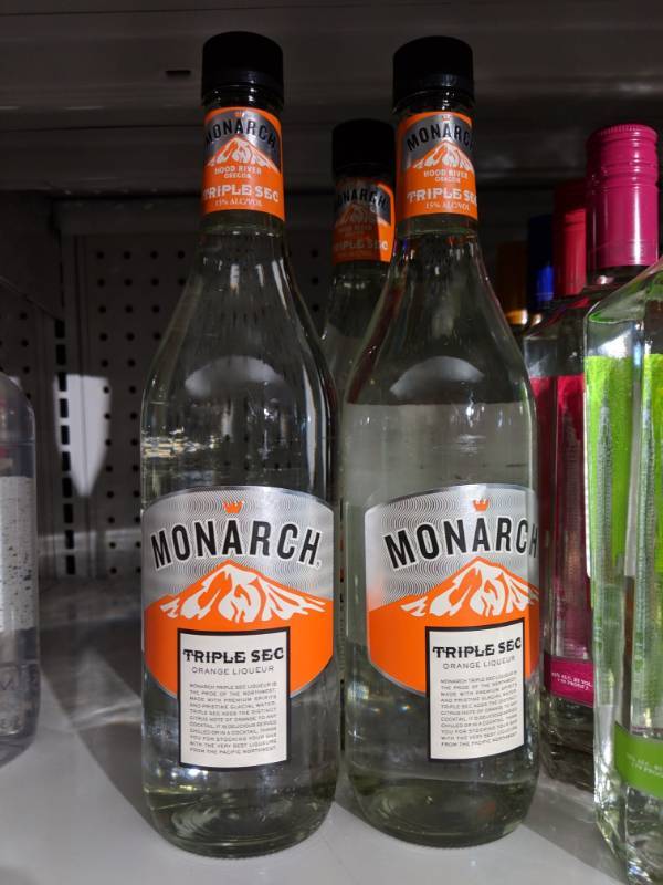 lot 9176 image: (2) 750mL Monarch Triple Sec Orange Liqueur 15 Per Alc By Vol