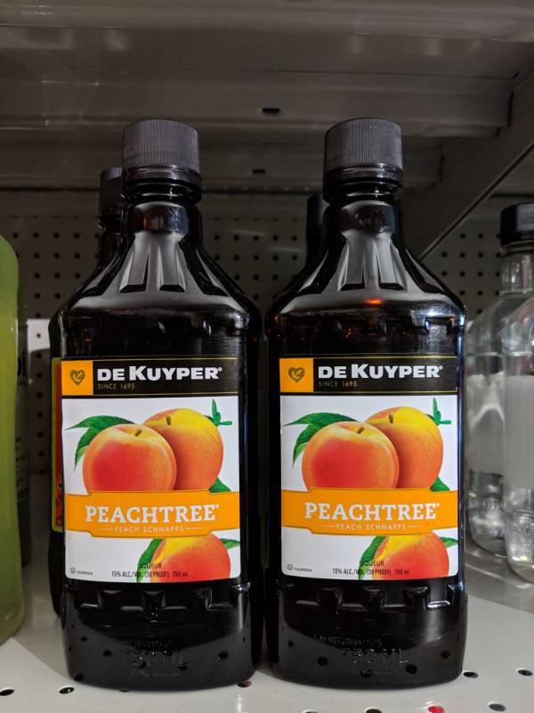 lot 9185 image: (2) 750mL Dekuyper Peachtree Peach Schnapps Liqueur 15 Perc Alc By Vol