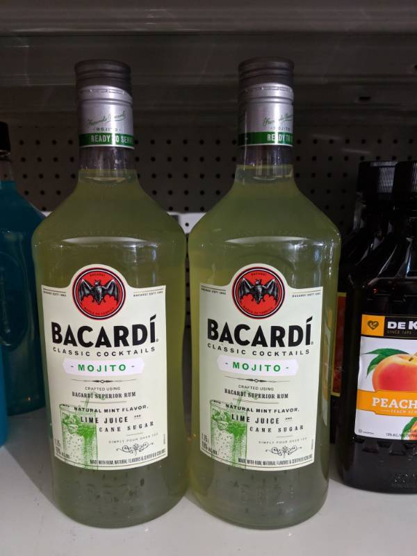 lot 9187 image: (2) 1.75L Bacardi Mojito Cocktail Ready To Drink 15 Perc Alc By Vol