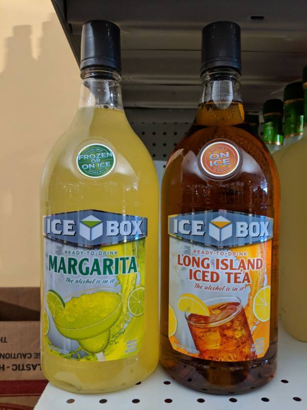 lot 9207 image: (2) 1.75L Ice Box Ready To Drink Mixers, One Classic Margarita 10 Perc Alc By Vol, Long Island Iced Tea 12.5 Perc Alc By Vol