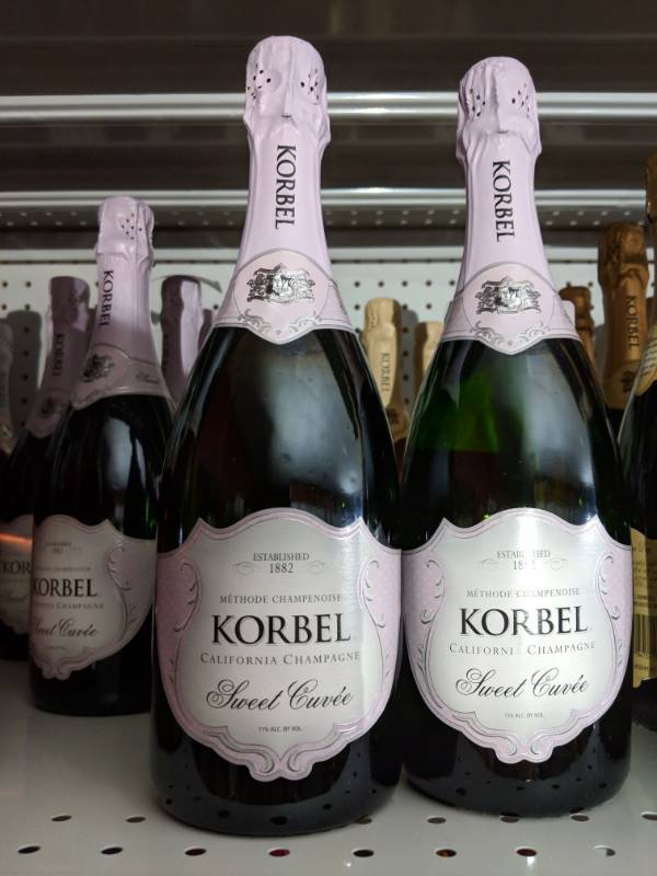 lot 9230 image: (3) Korbel Sweet Cuvee California Champagne 11 Perc Alc By Vol