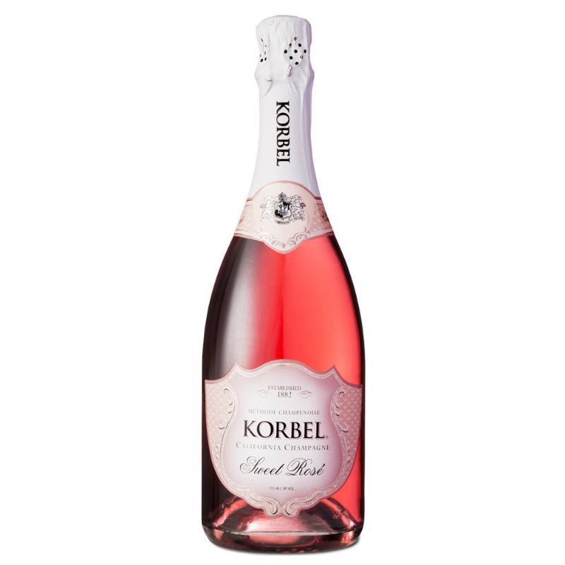 lot 9234 image: (4) 750mL Korbel Sweet Rose California Champagne 11 Perc Alc By Vol