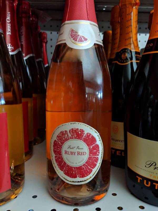 lot 9244 image: (3) 750mL First Press Ruby Red Rose 8.5 Perc Alc By Vol