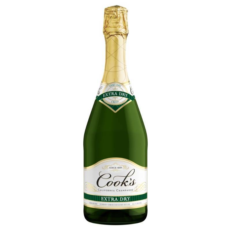 lot 9271 image: (4) 750mL Cooks Extra Dry California Champagne 11.5Perc Alc By Vol