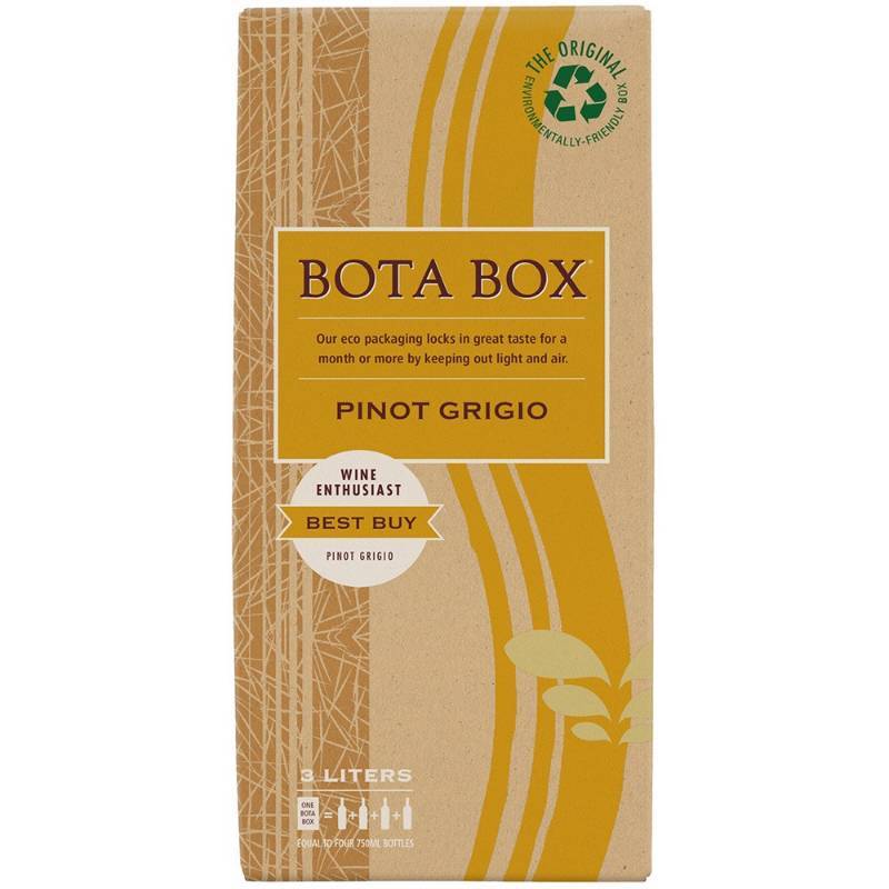 lot 9308 image: Bota Box Pinot Grigio White Wine - 3L Box
