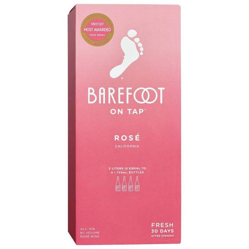 lot 9330 image: Barefoot Rose Wine - 3L Box