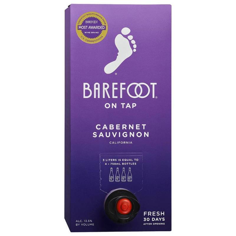 lot 9333 image: Barefoot Cabernet Sauvignon Red Wine - 3L Box