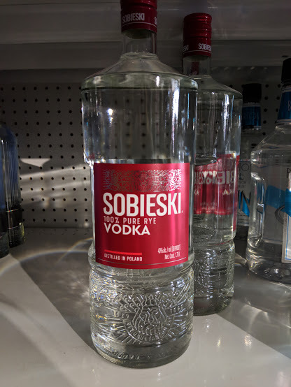 lot 9069 image: (3) Sobieski 100 Percent Pure Rye Vodka, 1.75 L