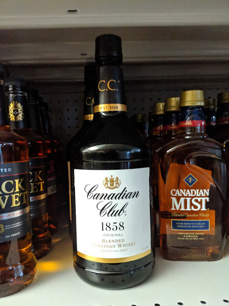 lot 8615 image: Canadian Club 1858 Original Blended Canadian Whisky Smooth And Oaky 1.75L PET