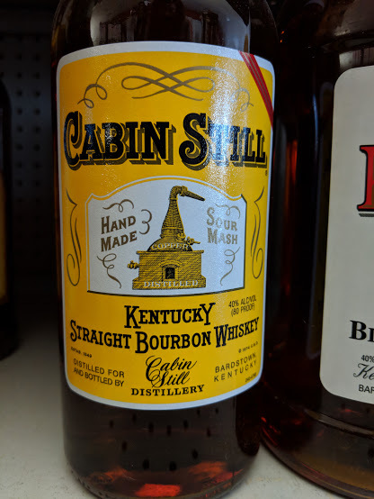lot 8783 image: (2) Hand Made Cabin Still Kentucky Straight Bourbon Whiskey One Liter