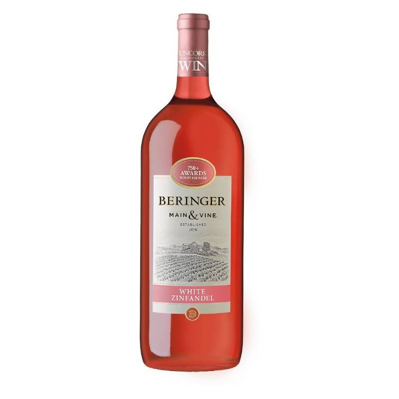 lot 9354 image: (4) Beringer California Collection White Zinfandel Wine 1.5 l