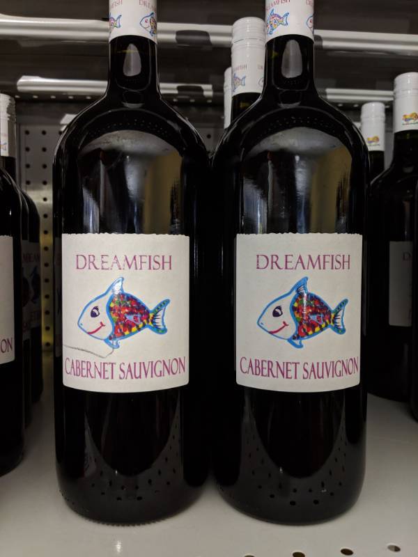 lot 9376 image: (3) 1.5L Dreamfish Cabernet Sauvignon 13Perc Alc By Vol 2014 Retail 11.99Each