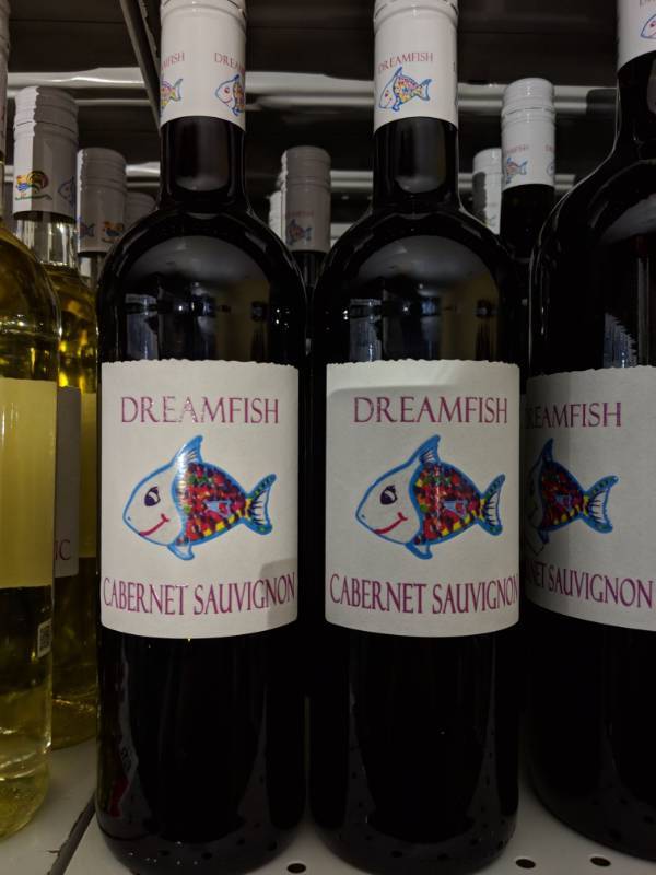 lot 9377 image: (4) 750mL Dreamfish Cabernet Sauvignon 13Perc Alc By Vol 2014 Retail 6.99Each