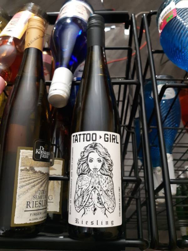 lot 9475 image: (2) Tattoo Girl Riesling