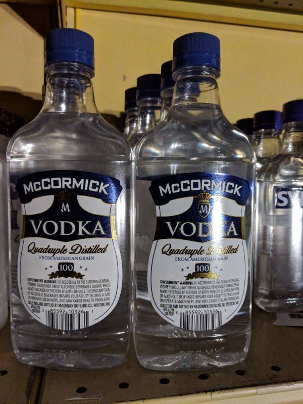 lot 9504 image: (8) McCormick Vodka Quadruple Distilled 50Perc Alc By Vol
