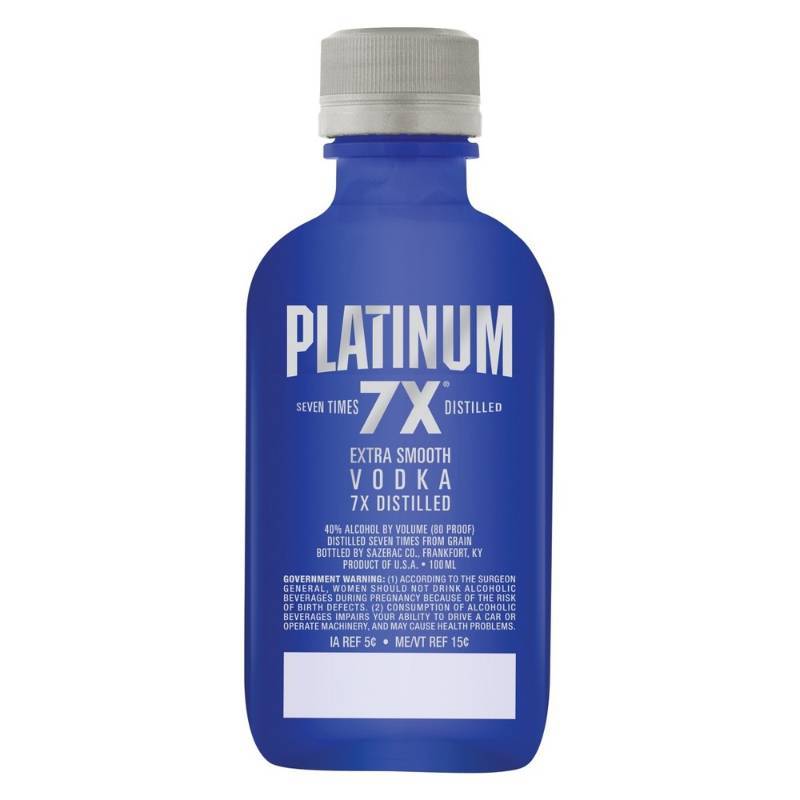 lot 9537 image: (3) Packs Of 12 200mL Platinum 7x Vodka 40Perc Alc By Vol