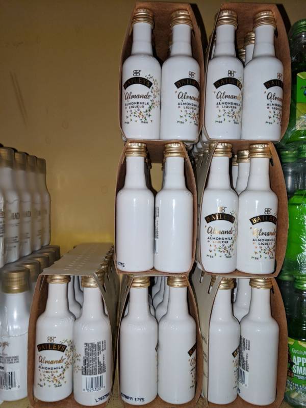 lot 9539 image: (7) Packs Of 10 50mL Baileys Almondmilk Liqueur 13 Perc Alc By Vol