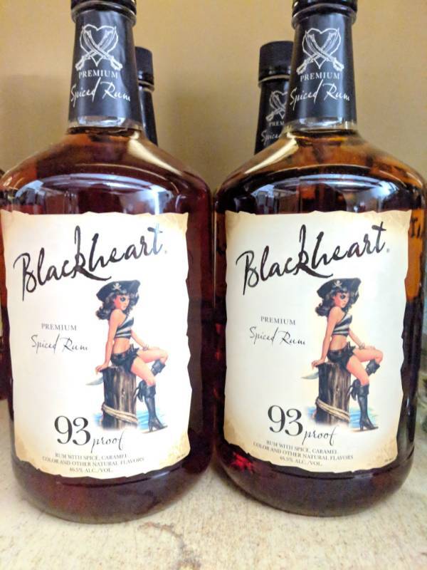 lot 9550 image: (4) 1.75L Blackheart - Spiced Rum 46.5 Perc Alc By Vol