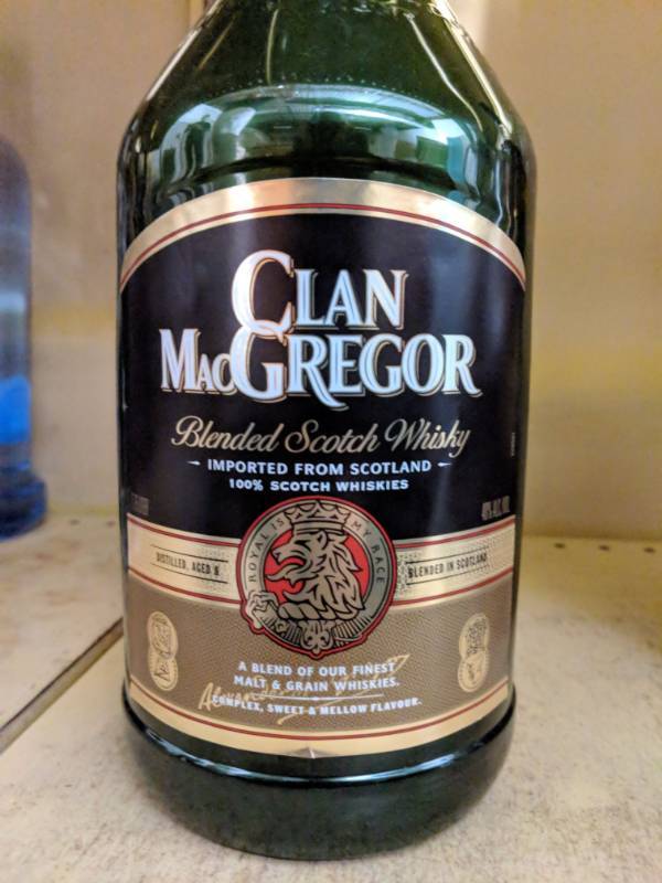 lot 9558 image: (1) 1.75L Clan McGregor Blended Scotch Whiskey 40Perc Alc By Vol