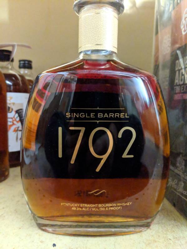 lot 9567 image: (1) 750mL Single Barrel 1792 Kentucky Straight Bourbon Whisky 49.3Perc Alc By Vol