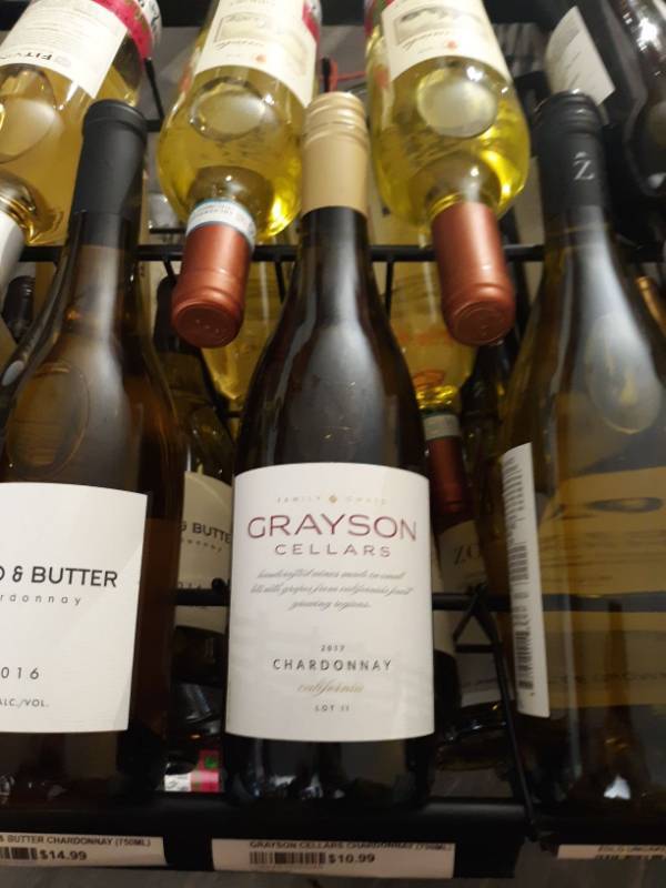 lot 9625 image: (7) Grayson Cellars 2017 Chardonnay