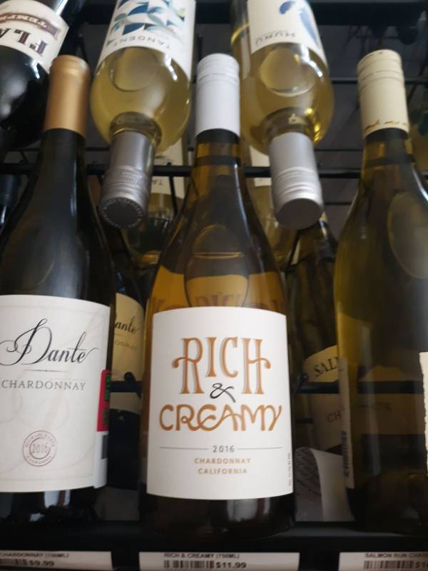 lot 9645 image: (5) 2016 Rich and Creamy Chardonnay