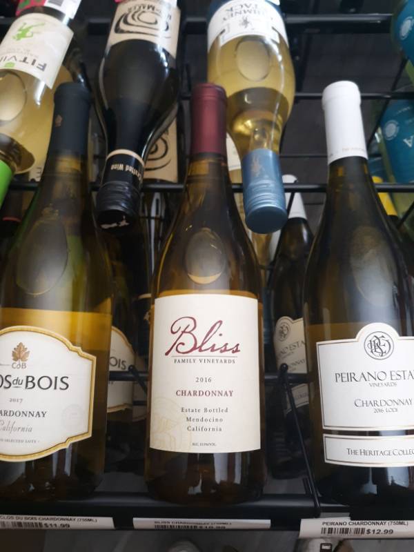 lot 9657 image: (6) 2016 Bliss Vineyards Chardonnay 750ml