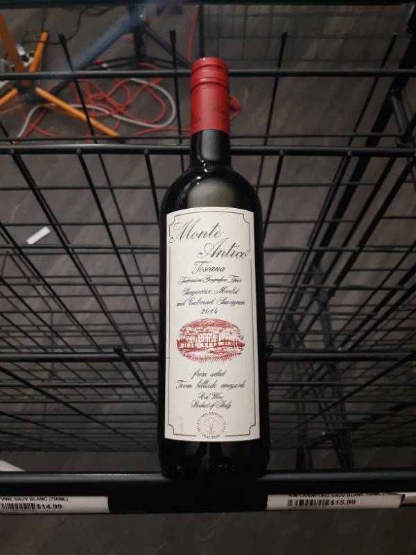 lot 9685 image: (4) Monte Antico Red Tuscan Table Wine