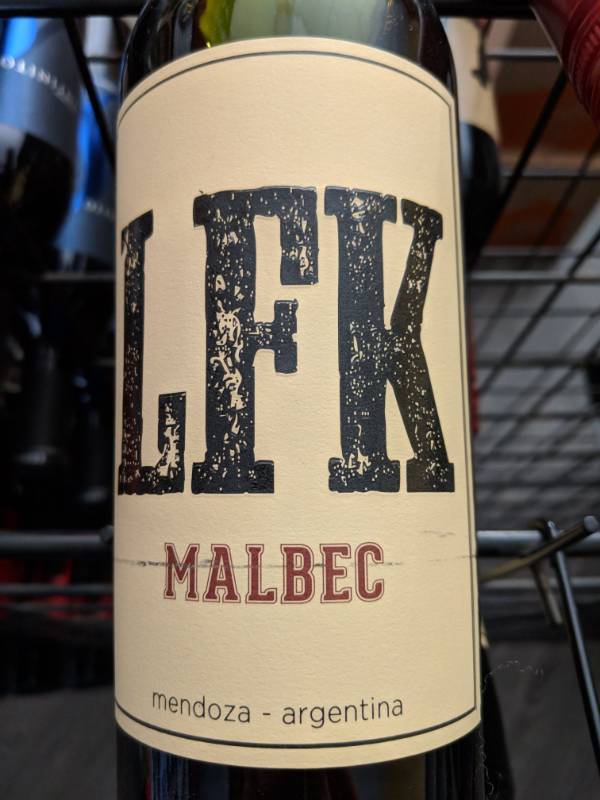 lot 9702 image: (9) 750mL LFK Malbec 14 Perc Alc By Vol
