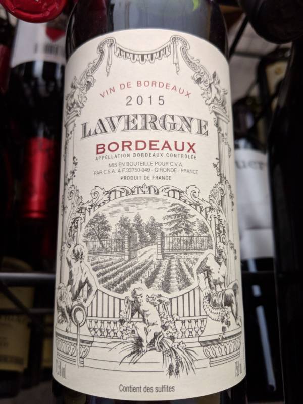 lot 9707 image: (2) 750mL Lavergne Red Bordeaux 12.5Perc Alc By Vol, Retail 9.99 Each