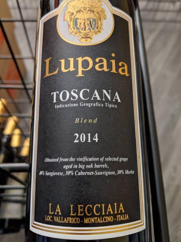 lot 9714 image: (11) Lupaia Toscana 2014 Blend 13.5Perc Alc By Vol