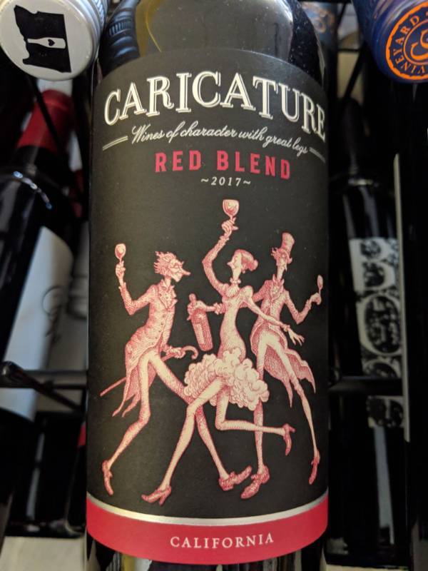 lot 9723 image: (8) Caricature Red Blend Wine 14.5 Perc Alc By Vol, Retail 11.99Each