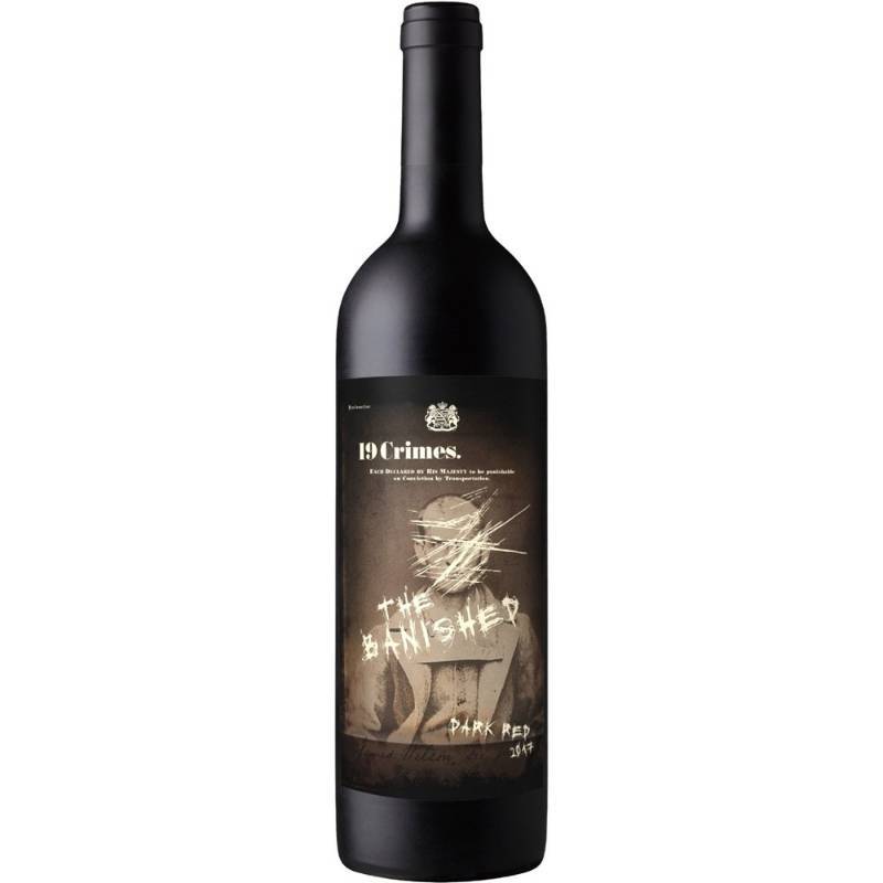 lot 9733 image: (5) 759mL 19 Crimes The Banished Dark Red Wine 13.5Per Alc By Vol