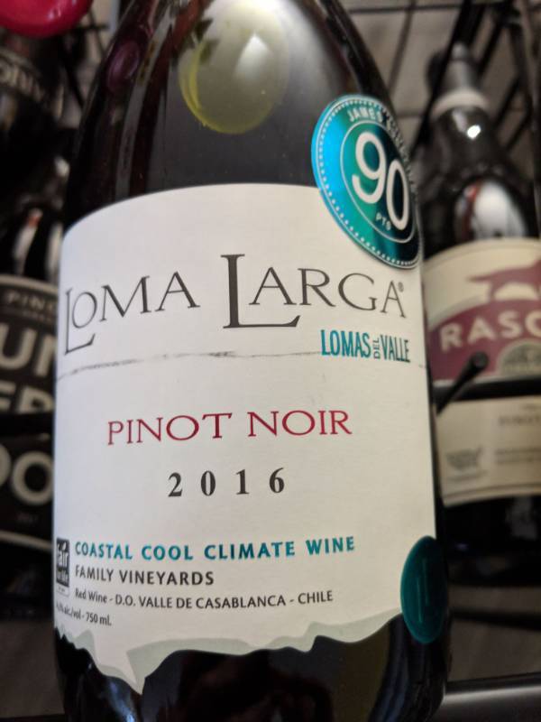 lot 9742 image: (11) Loma Larga Vineyards Pinot Noir 14.5Perc Alc By Vol