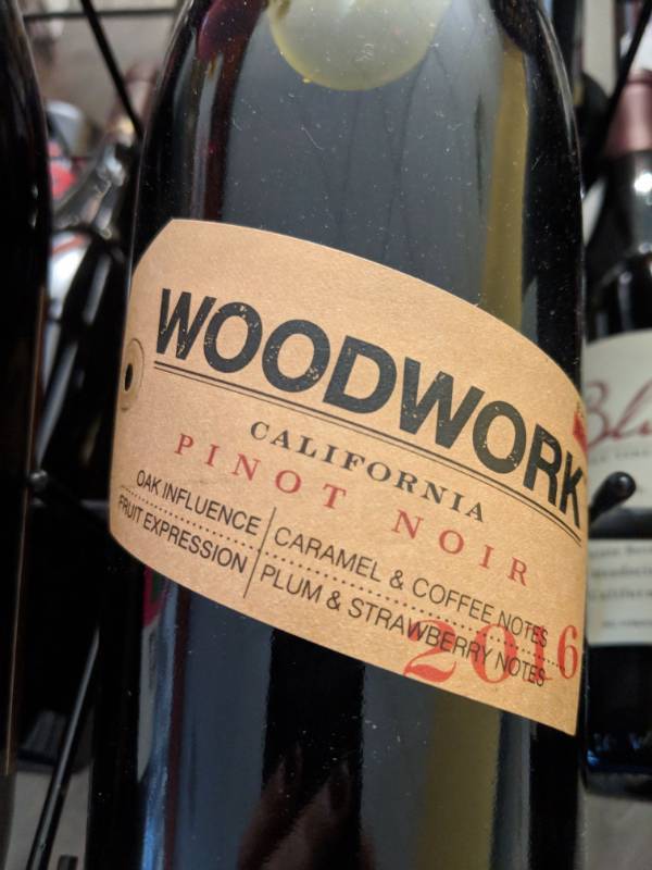 lot 9748 image: (10) 750mL Woodwork Pinot Noir 13.5Perc Alc By Vol, Retail 9.99Each