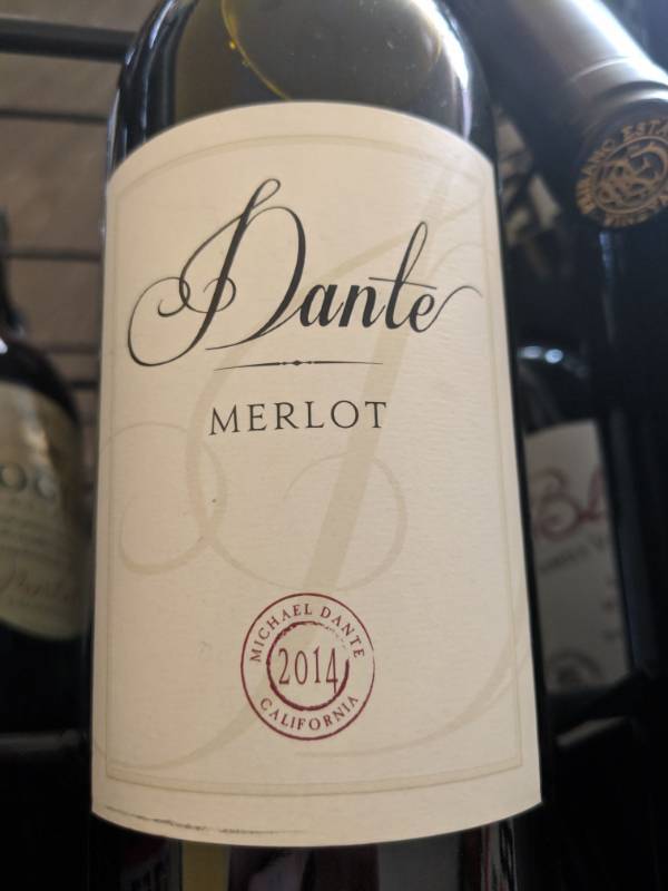 lot 9758 image: (9) 750mL Dante Merlot 13.5 Perc Alc By Vol
