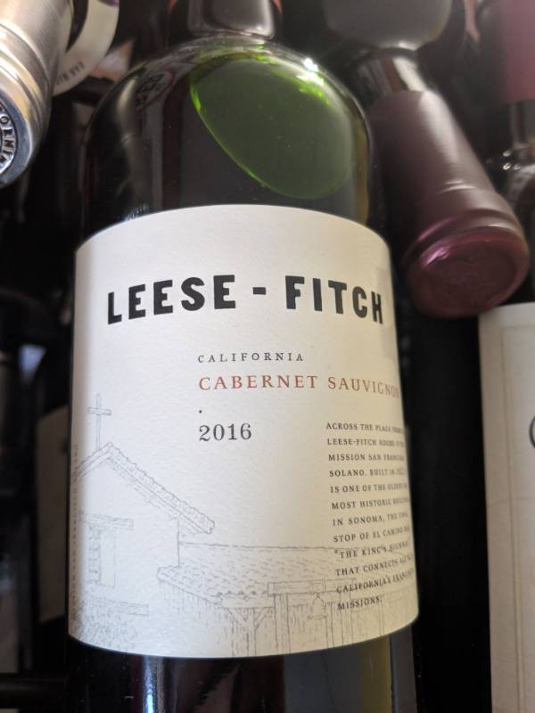 lot 9777 image: (4) 750mL Leese-Fitch 2016 Canernet Sauvignon 13.5Perc Alc By Vol