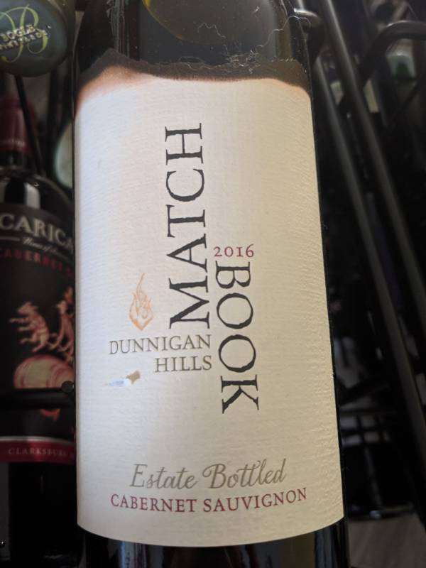 lot 9781 image: (3) Dunnigan Hills 2016 Match Book Estate Bottled Cabernet Sauvignon 13.9Perc Alc By Vol