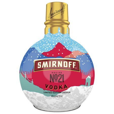 lot 9803 image: Smirnoff No. 21 Vodka Limited Edition Ornament Bottle, 750 mL (80 Proof)
