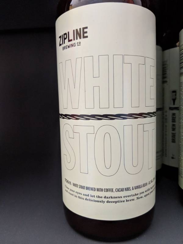lot 9804 image: (8) 750mL Zipline Brewing White Stout Brewed With Coffee 6.5Perc Alc By Vol