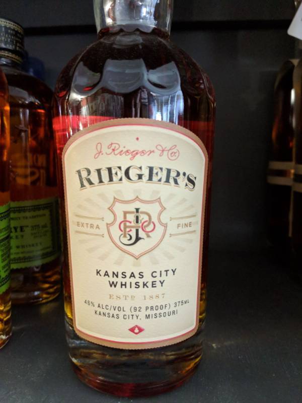 lot 9848 image: (1) 375mL J Rieger Kansas City Whiskey 46Perc Alc By Vol